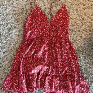 SHEIN Floral Ruffle Hem Cami Dress